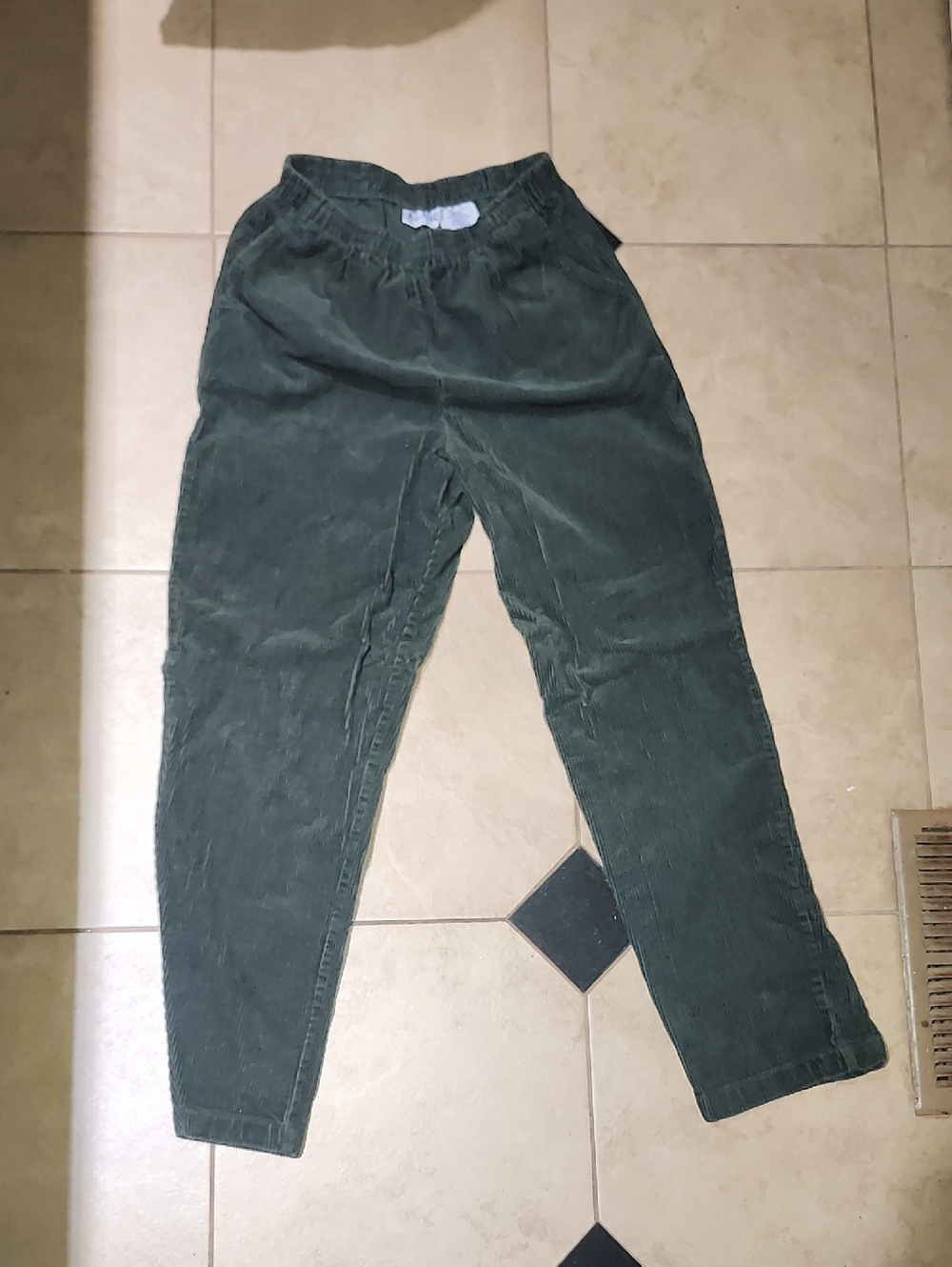 Blair green Corduroy Elastic-Waist Pants